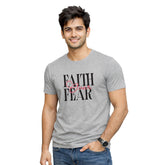 Men’s Graphic Print Round Neck T-Shirt-Jesus(170 GSM single jersey)