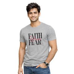 Men’s Graphic Print Round Neck T-Shirt-Jesus(170 GSM single jersey)