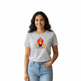 Women’s Graphic Print Round Neck T-Shirt-Thirupathi Balaji (170 GSM single jersey)