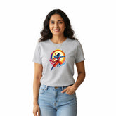 Women’s Graphic Print Round Neck T-Shirt- Jai Shree Ram (170 GSM single jersey)