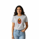 Women’s Graphic Print Round Neck T-Shirt-Thirupathi Balaji (170 GSM single jersey)
