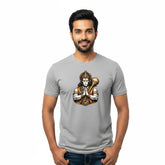 Men’s Graphic Print Round Neck T-Shirt- Hanuman (170 GSM single jersey)
