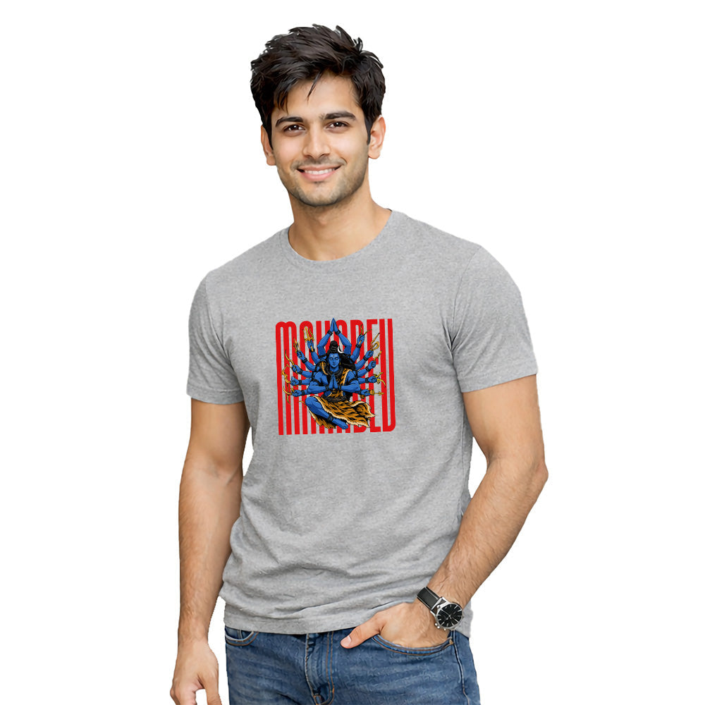 Men’s Graphic Print Round Neck T-Shirt- Shivan (170 GSM single jersey)