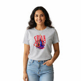 Women’s Graphic Print Round Neck T-Shirt - Shivan (170 GSM single jersey)