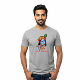 Men’s Graphic Print Round Neck T-Shirt- Krishna (170 GSM single jersey)