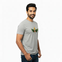 Men’s Graphic Print Round Neck T-Shirt- Murugan (170 GSM single jersey)