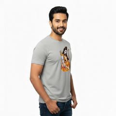 Men’s Graphic Print Round Neck T-Shirt- Jai Shree Ram (170 GSM single jersey)