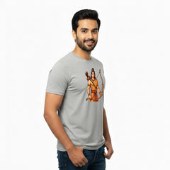 Men’s Graphic Print Round Neck T-Shirt- Jai Shree Ram (170 GSM single jersey)