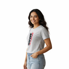 Women’s Graphic Print Round Neck T-Shirt-Jesus(170 GSM single jersey)