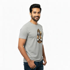 Men’s Graphic Print Round Neck T-Shirt- Hanuman (170 GSM single jersey)