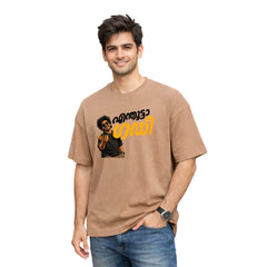 Crew Neck oversized t-shirt - എന്തൂട്ടാ ഗഡി(225 GSM heavyweight fabric)