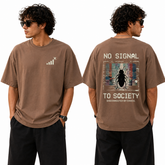 Men’s Oversized T-Shirt - No Signal (225 GSM heavyweight fabric)