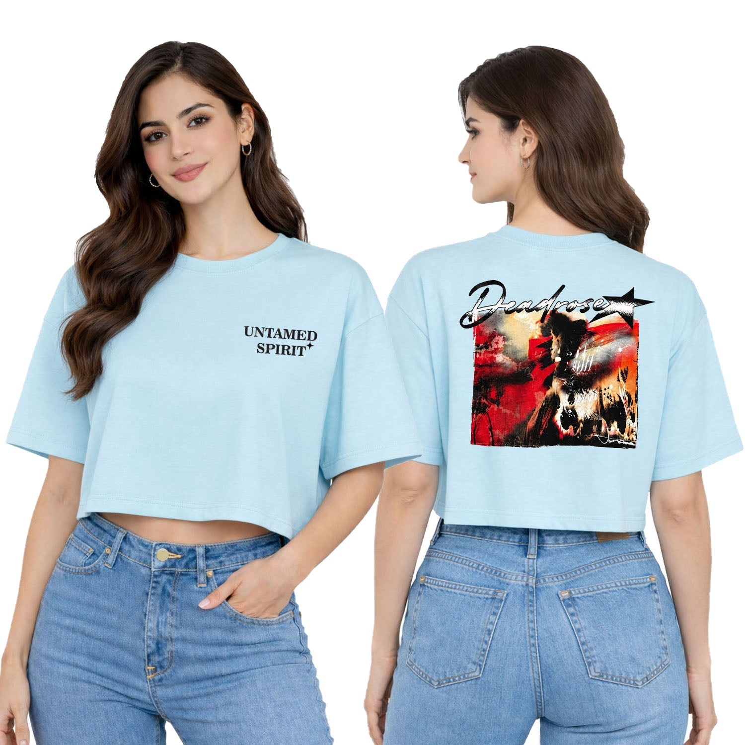 Women’s Oversized Half Sleeve Crop Top - 220 GSM