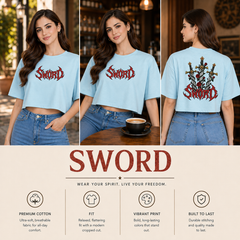 Women’s Oversized Half Sleeve Crop Top - 220 GSM
