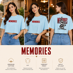 Women’s Oversized Half Sleeve Crop Top - 220 GSM