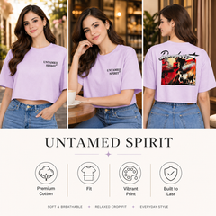 Women’s Oversized Half Sleeve Crop Top - 220 GSM