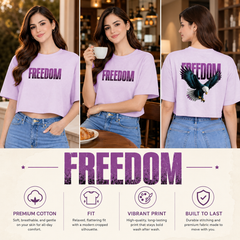 Women’s Oversized Half Sleeve Crop Top - 220 GSM
