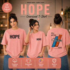 Women’s Oversized T-Shirt - Hope (225 GSM heavyweight fabric)