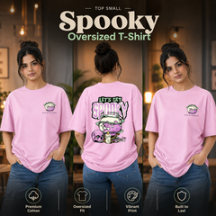 Women’s Oversized Graphic T-Shirt - Spooky (225 GSM heavyweight fabric)