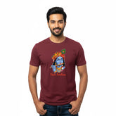 Men’s Graphic Print Round Neck T-Shirt- Krishna (170 GSM single jersey)