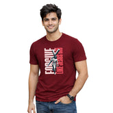 Men’s Graphic Print Round Neck T-Shirt-Jesus(170 GSM single jersey)