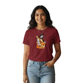 Women’s Graphic Print Round Neck T-Shirt- Jai Shree Ram (170 GSM single jersey)