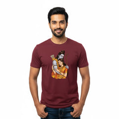 Men’s Graphic Print Round Neck T-Shirt- Jai Shree Ram (170 GSM single jersey)