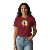 Women’s Graphic Print Round Neck T-Shirt- Jai Shree Ram (170 GSM single jersey)