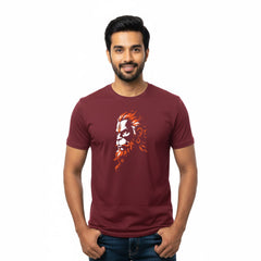 Men’s Graphic Print Round Neck T-Shirt- Hanuman (170 GSM single jersey)