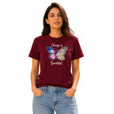 Women's Crew Neck t-shirt - Change is beautiful (170 GSM single jersey)