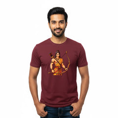 Men’s Graphic Print Round Neck T-Shirt- Jai Shree Ram (170 GSM single jersey)