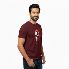 Men’s Graphic Print Round Neck T-Shirt- Hanuman (170 GSM single jersey)
