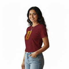 Women’s Graphic Print Round Neck T-Shirt- Hanuman(170 GSM single jersey)