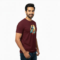 Men’s Graphic Print Round Neck T-Shirt- Jai Shree Ram (170 GSM single jersey)