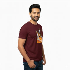 Men’s Graphic Print Round Neck T-Shirt- Jai Shree Ram (170 GSM single jersey)