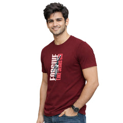 Men’s Graphic Print Round Neck T-Shirt-Jesus(170 GSM single jersey)