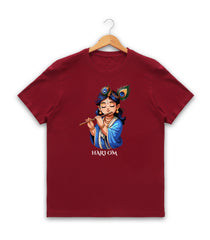 Men’s Graphic Print Round Neck T-Shirt- Krishna (170 GSM single jersey)