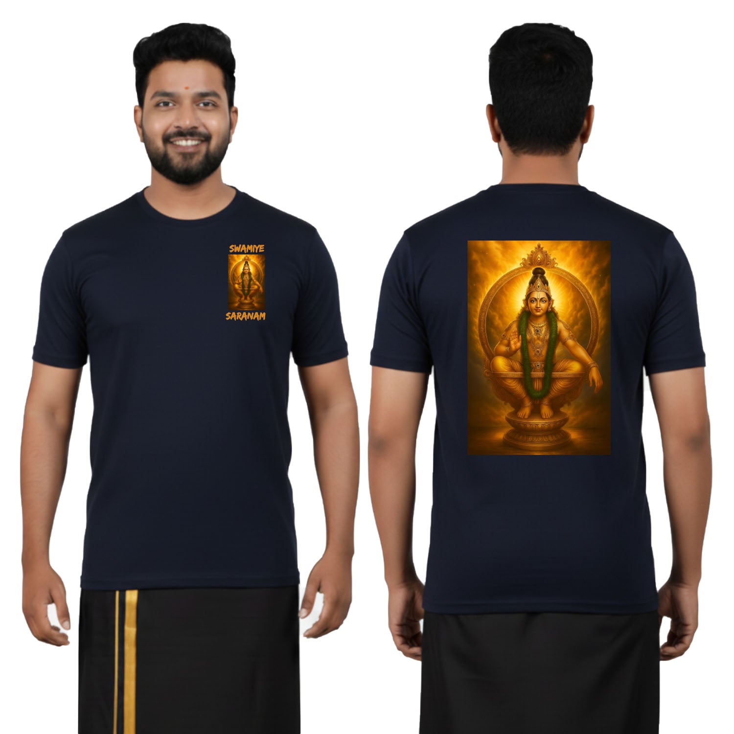 Men’s Graphic Print Round Neck T-Shirt - Ayyappan