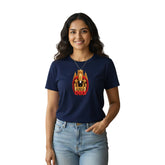 Women’s Graphic Print Round Neck T-Shirt-Thirupathi Balaji (170 GSM single jersey)