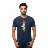 Men’s Graphic Print Round Neck T-Shirt- Krishna (170 GSM single jersey)