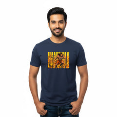 Men’s Graphic Print Round Neck T-Shirt- Hanuman (170 GSM single jersey)