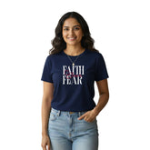 Women’s Graphic Print Round Neck T-Shirt-Jesus(170 GSM single jersey)