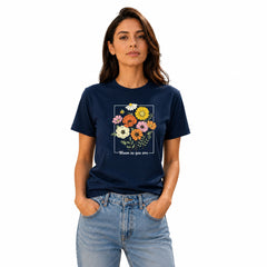 Women's Crew Neck t-shirt - Bloom as you are (170 GSM single jersey)
