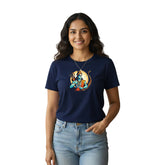 Women’s Graphic Print Round Neck T-Shirt- Jai Shree Ram (170 GSM single jersey)