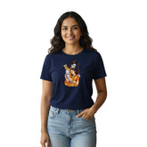 Women’s Graphic Print Round Neck T-Shirt- Jai Shree Ram (170 GSM single jersey)