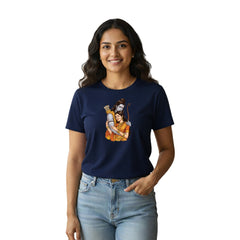 Women’s Graphic Print Round Neck T-Shirt- Jai Shree Ram (170 GSM single jersey)