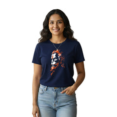 Women’s Graphic Print Round Neck T-Shirt- Hanuman(170 GSM single jersey)