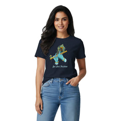 Women’s Graphic Print Round Neck T-Shirt- Krishna (170 GSM single jersey)