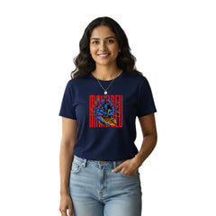 Women’s Graphic Print Round Neck T-Shirt - Shivan (170 GSM single jersey)