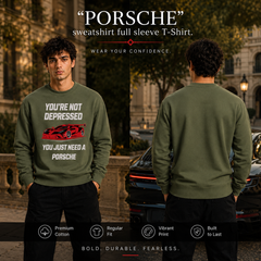 Men’s Graphic Print Round Neck Sweatshirt - 270 GSM